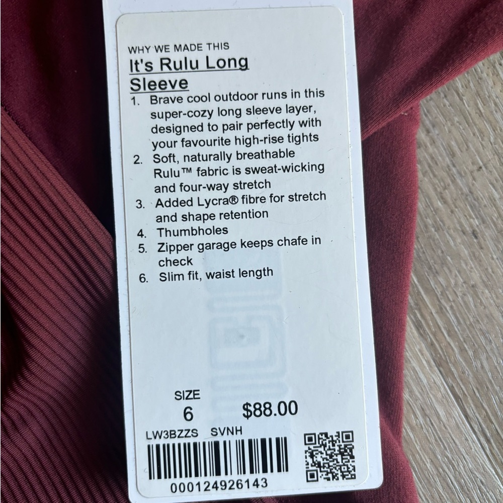 Lululemon It’s Rulu Long Sleeve - Picture 4 of 5